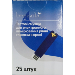 Тест-полоски для глюкометра Longevita (Лонгевита) 25 шт